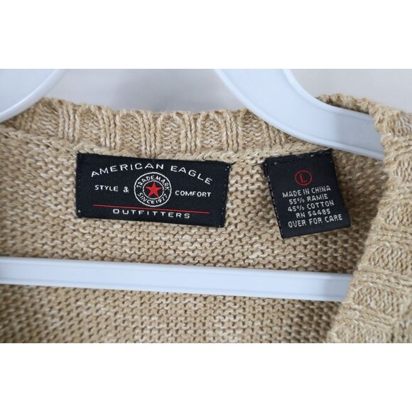 Vintage 90s American Eagle Outfitters Mens Large Fair Isle Knit Sweater Vest - Picture 5 of 8